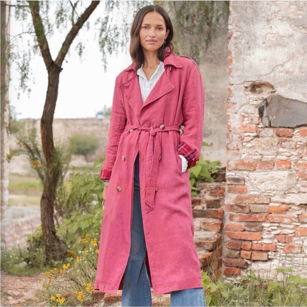 NWT Sundance Gretchen Linen Trench | Size XS